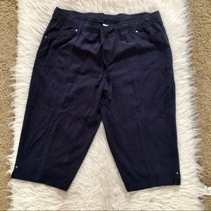 Croft & Barrow navy stretch drawstring pants, 1X